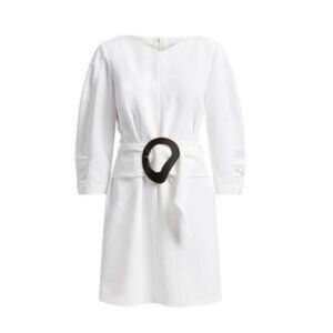 Tibi Shirred Sleeve with Removable Belt Dress Size 6